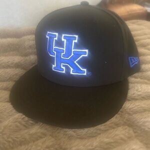 Kentucky New Era Black Cap with Blue Logo